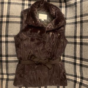 Banana Republic Faux Fur Vest
